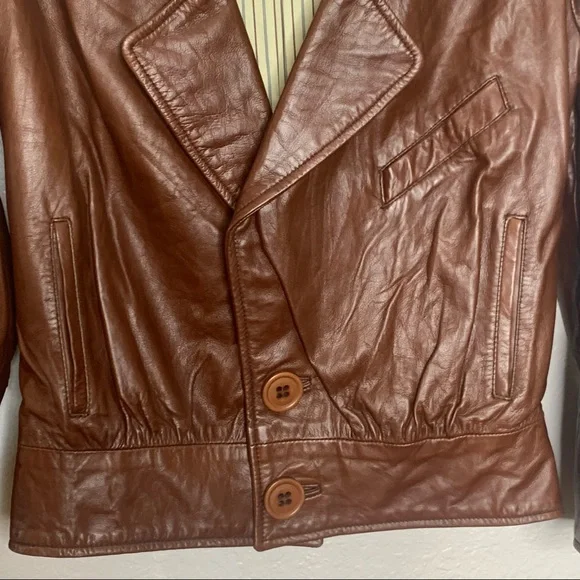 Mike & Chris Chocolate Leather Jacket - Picture 7 of 13
